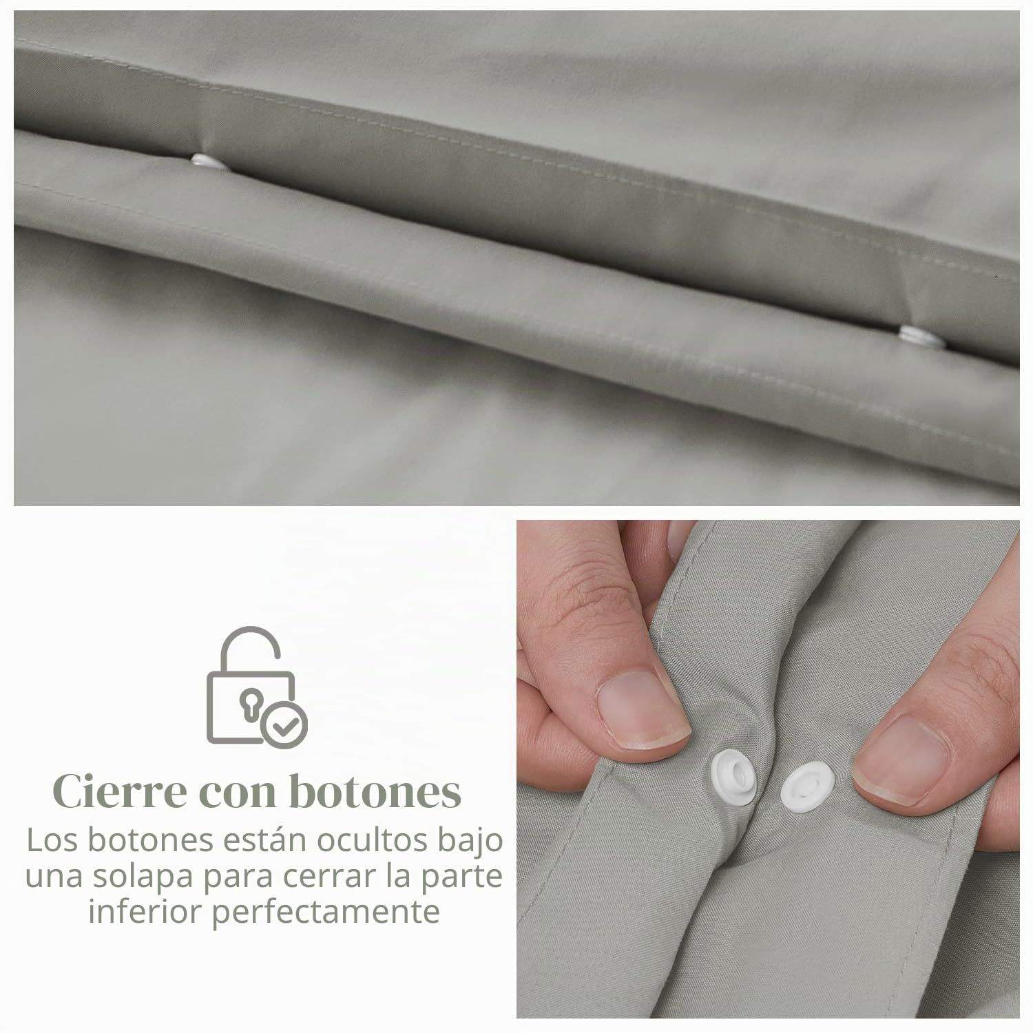 puredown 1PCS Funda Nordica Cama 135x200cm+ 1PCS Funda Almohada 40x80cm, Juego de Cama 100% Microfibra, Suave y Transpirable, Oeko-Tex, Marrón grisáceo