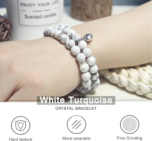 Miniatura 9 de Healing Bracelets for Women - Goldstone Bracelet - Healing Prayers Crystal Bracelet, 8mm Natural Stone Anti Anxiety Stress Relief Yoga Beads Get