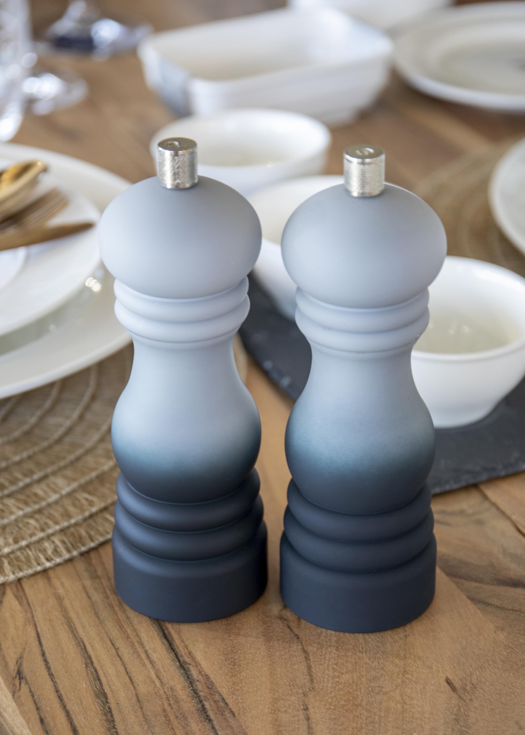 Macinino Per Pepe E Sale MasterClass In Plastica - Design Grigio Elegante, 17 Cm, Meccanismo Ceramica - Foto 8