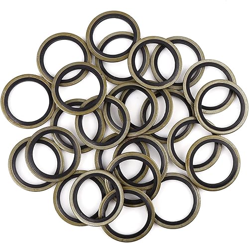 Miniatura 9 de X AUTOHAUX 25pcs M16 Tono Bronce Motor de Coche Drenaje de Aceite Triturado Plano Juntas de Arandela