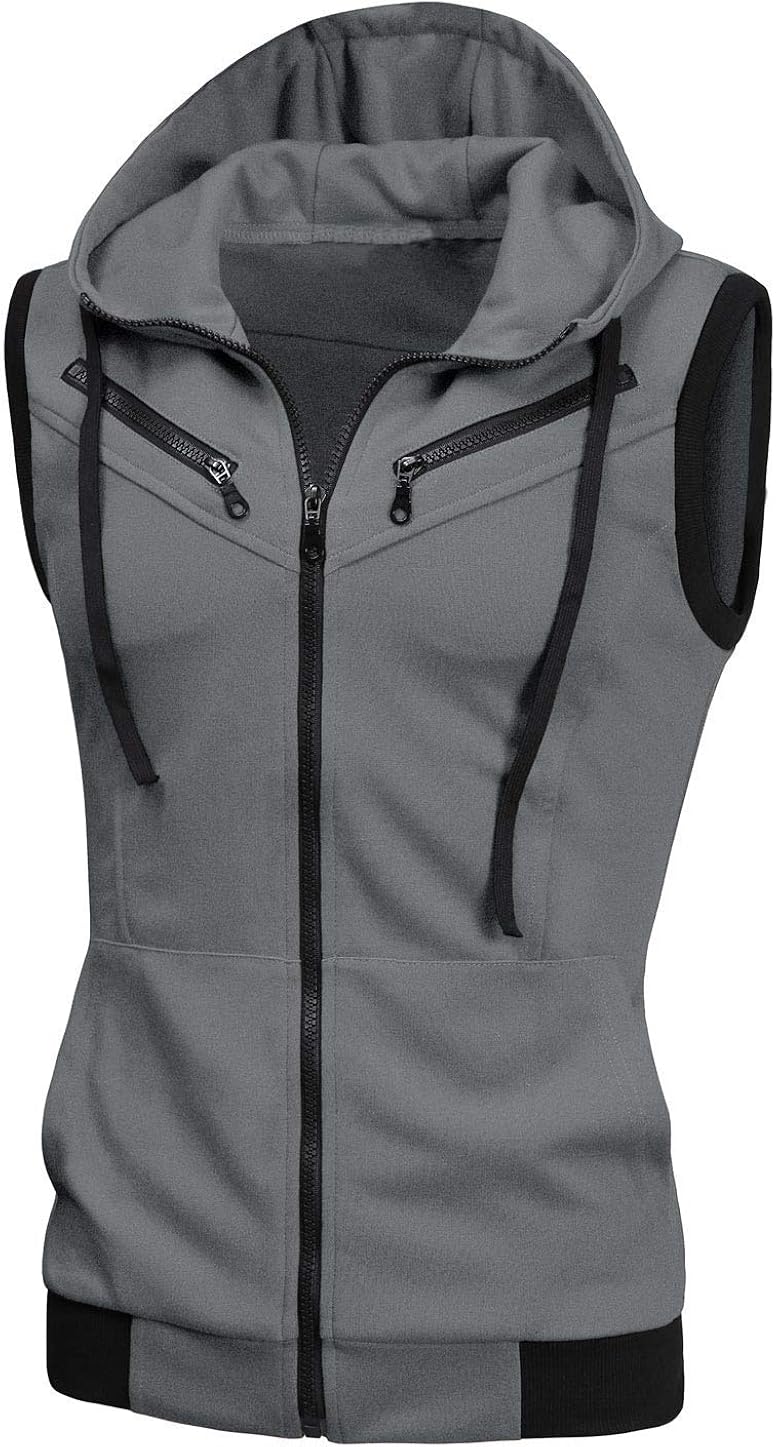 sleeveless zip up jacket