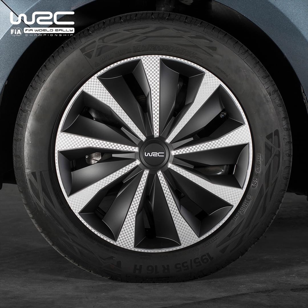 WRC 007497 4 Radkappen 14 Zoll, Radzierblende Carbonfelgen Stil