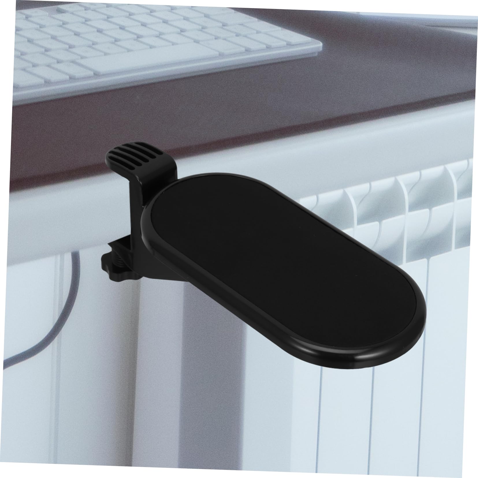 Uonlytech 3 Stück Handmontage rotierende Büro erweitert einstellbar Arm Ellenbogenstütze groß falten Handgelenkstütze für Tastatur Schreibtisch-Ellenbogenstütze Eva Black