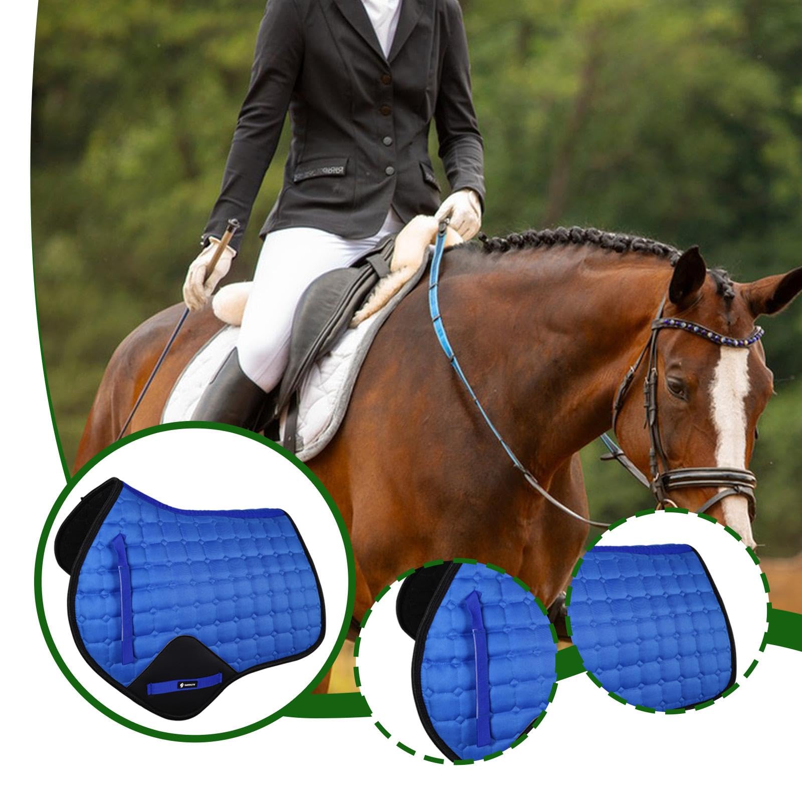 Manta para Silla de Montar, Cómoda, para Equitación, con Absorción de Impactos.