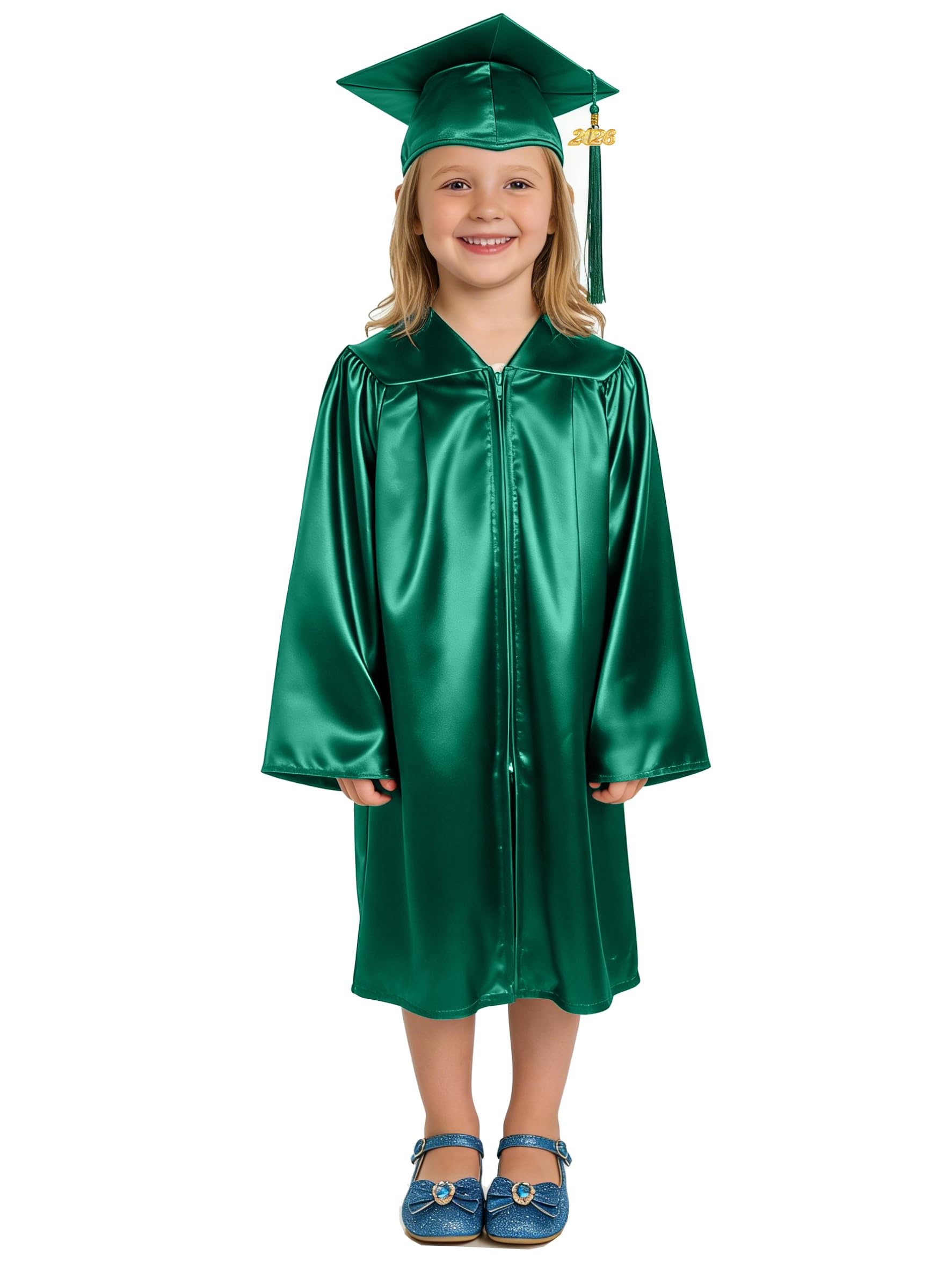 GradPlaza Kids Graduation Cap and Gown Set with 2026 Tassel Shiny