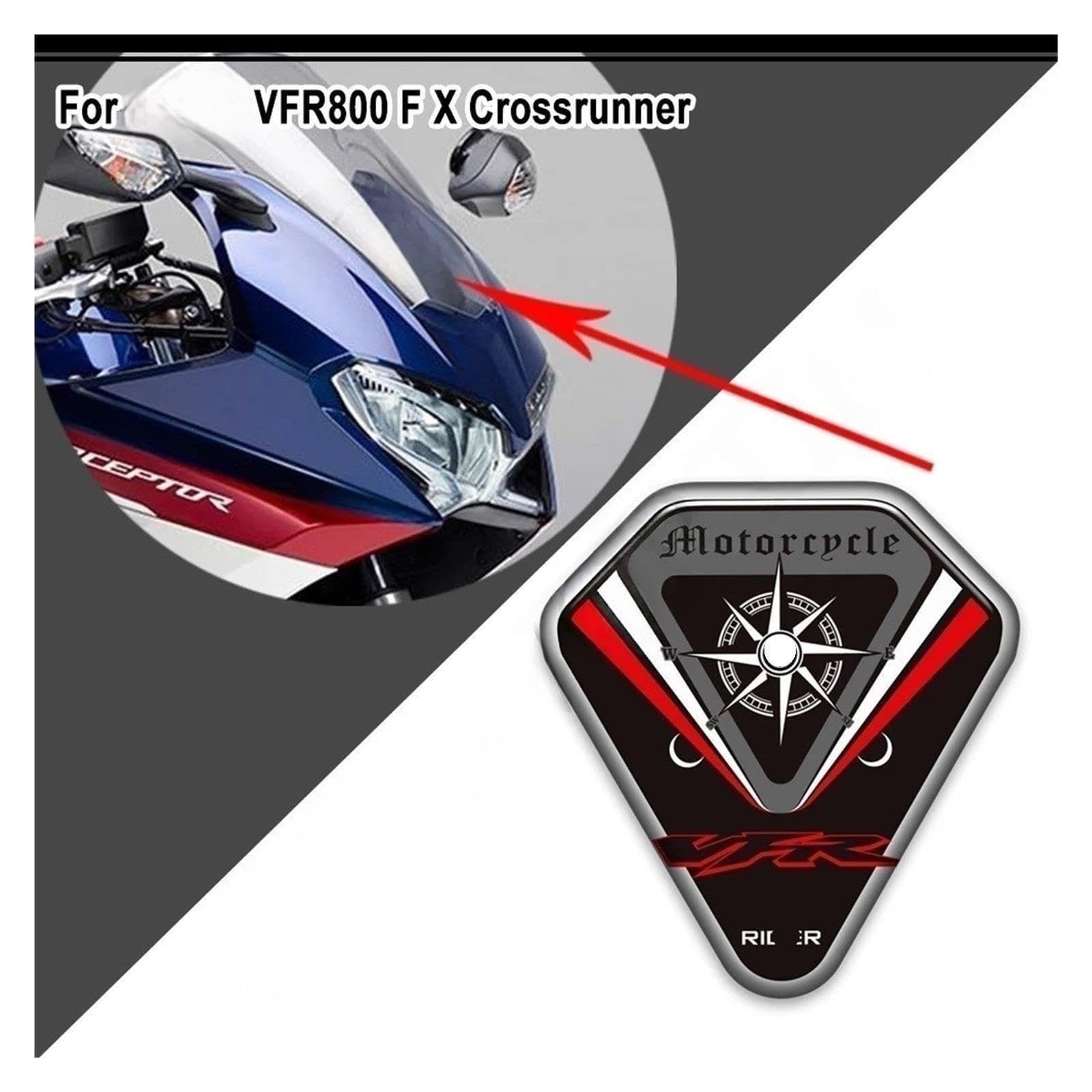 Autocollants Protection Réservoir pour H&Onda VFR 800 FX, Kit Protection Réservoir D'huile Et Carburant, Protection Carénage en Forme D'arête Poisson Moto Autocollant réservoir latéral