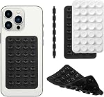 Silicone Double-Sided Suction Phone Case Detachable Mount, Fidget Sticky Grip Accessories, Teen Girl Gifts Trendy Stuff, Hands-Free Holder for ASMR/TikTok/Gym Creators(Babyblue, Small)
