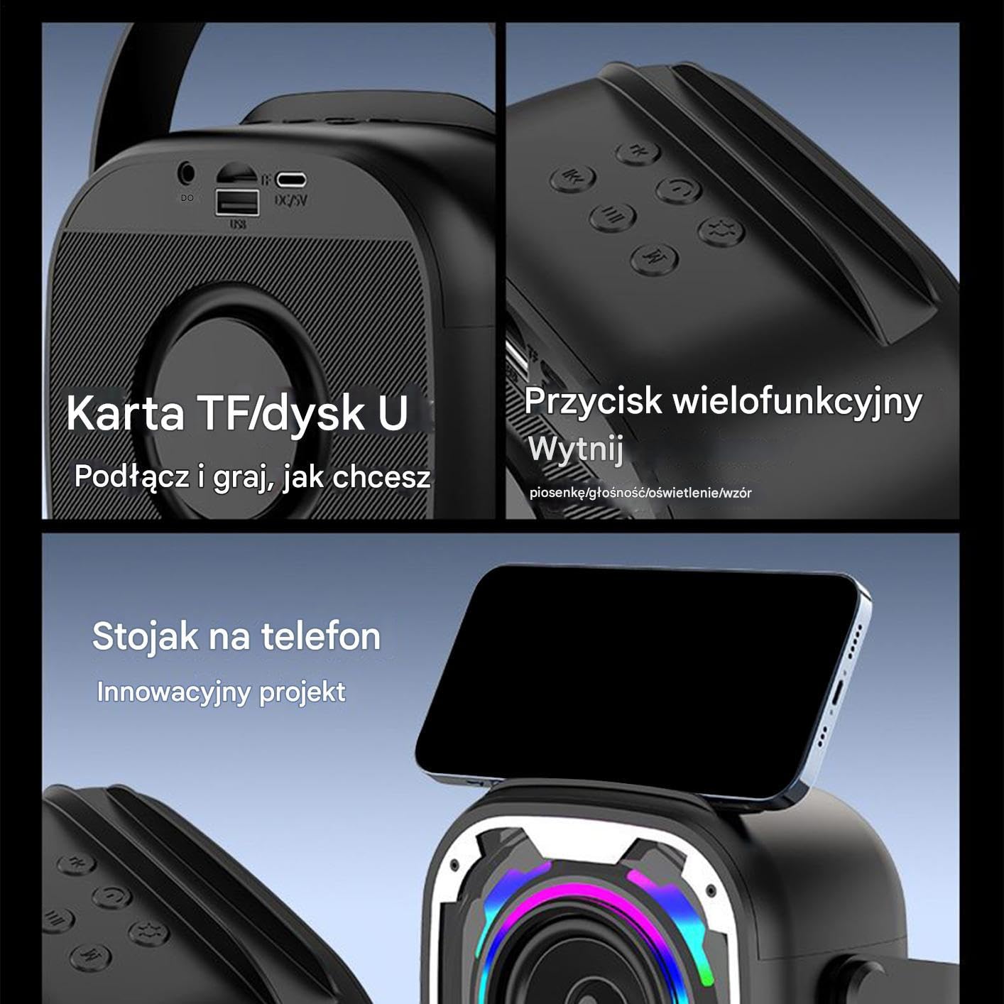 Zestaw mikrofonu i głośników,Zestaw mikrofonu i głośników System PA, mały