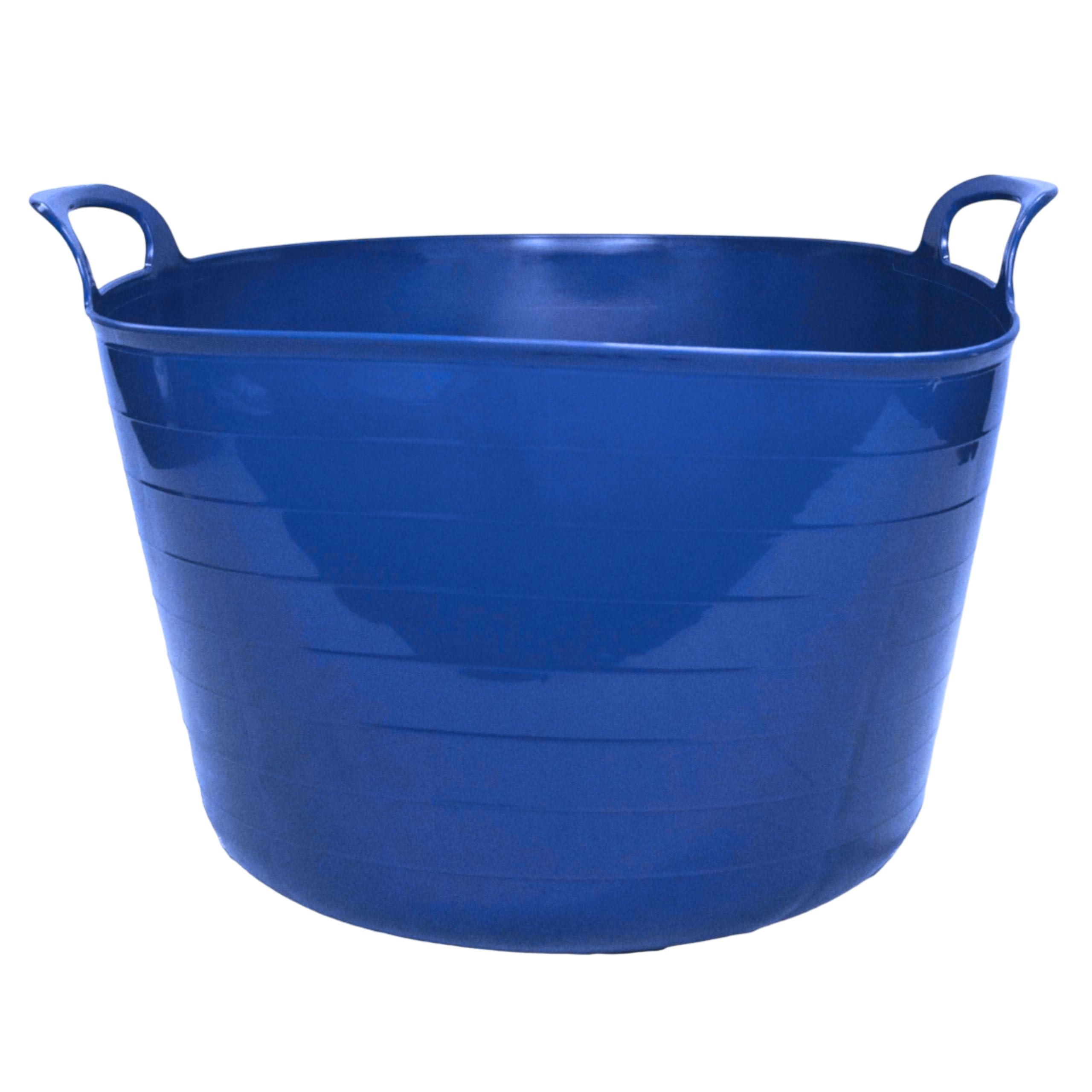 Neat. Navy 75L Flexi Tubs - Versatile Large Garden Tubs With Handles, Handy Builders Heavy Duty, Bath & Flexi Bucket, Durable Bucket For Home & Garden ( - Pack Of 6)