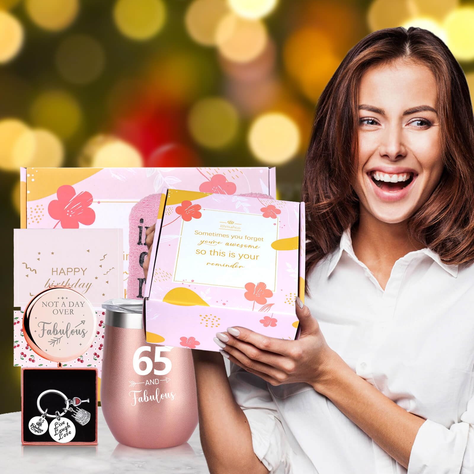 65. Geburtstag Set – Krone & Schärpe In Rose Gold Für Frauen
