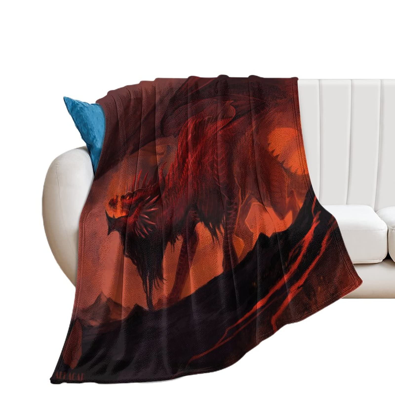 Couverture canapé Mythical Dragon super doux jeté de lit luxueux 150x200