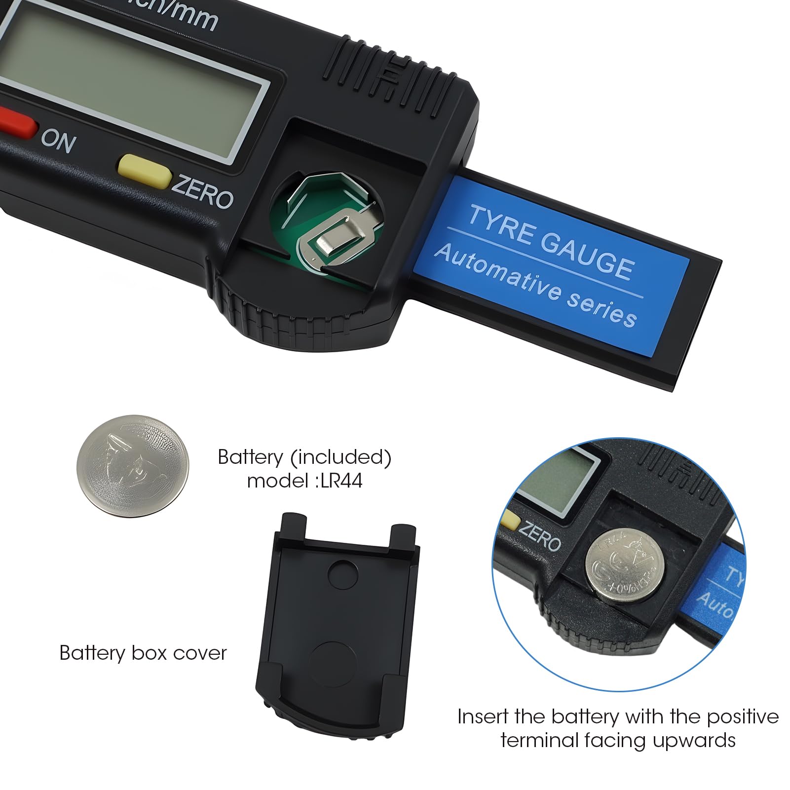 Misuratore Di Profondità Digitale Per Pneumatici, Battistrada Con Grande Display LCD, In Pollici/Mm, Tester Di Profondità Per Auto, Moto, Camion