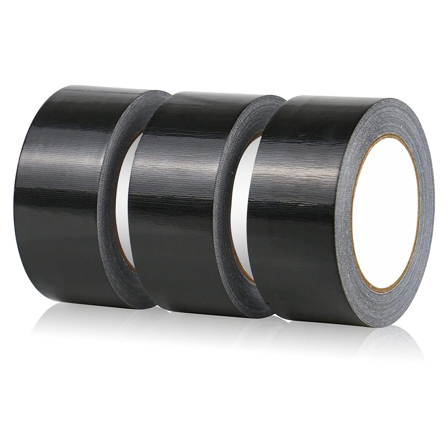 Duct Tape, Black 48mm x 45m, Heavy Duty Gaffer Tape | Extra Strong Waterproof Adhesive | Hand Tearable | Multi-Purpose for Repairs, DIY, Sealing & Packaging | Indoor & Outdoor Use (Pack of 3)