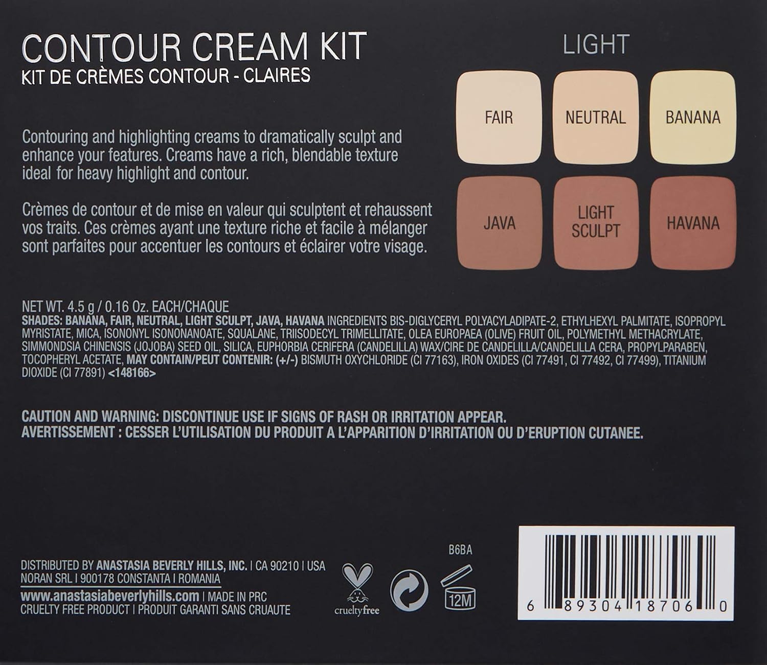 Anastasia Beverly Hills - Contour Cream Kit (Plastic) - Light