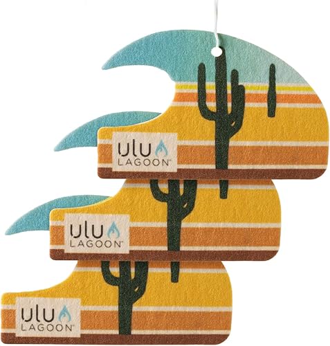 Miniatura 5 de Ulu Lagoon Cera para Surf con Aroma de Coco Mini Ola Ambientador (Retro) Aloha,Aves del paraíso,Negro -,Negro Palms,Cuadros negros