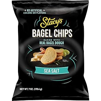 Stacys Bagel Chips, Sea Salt, No Artificial Colors or Flavors, 7 oz Bag