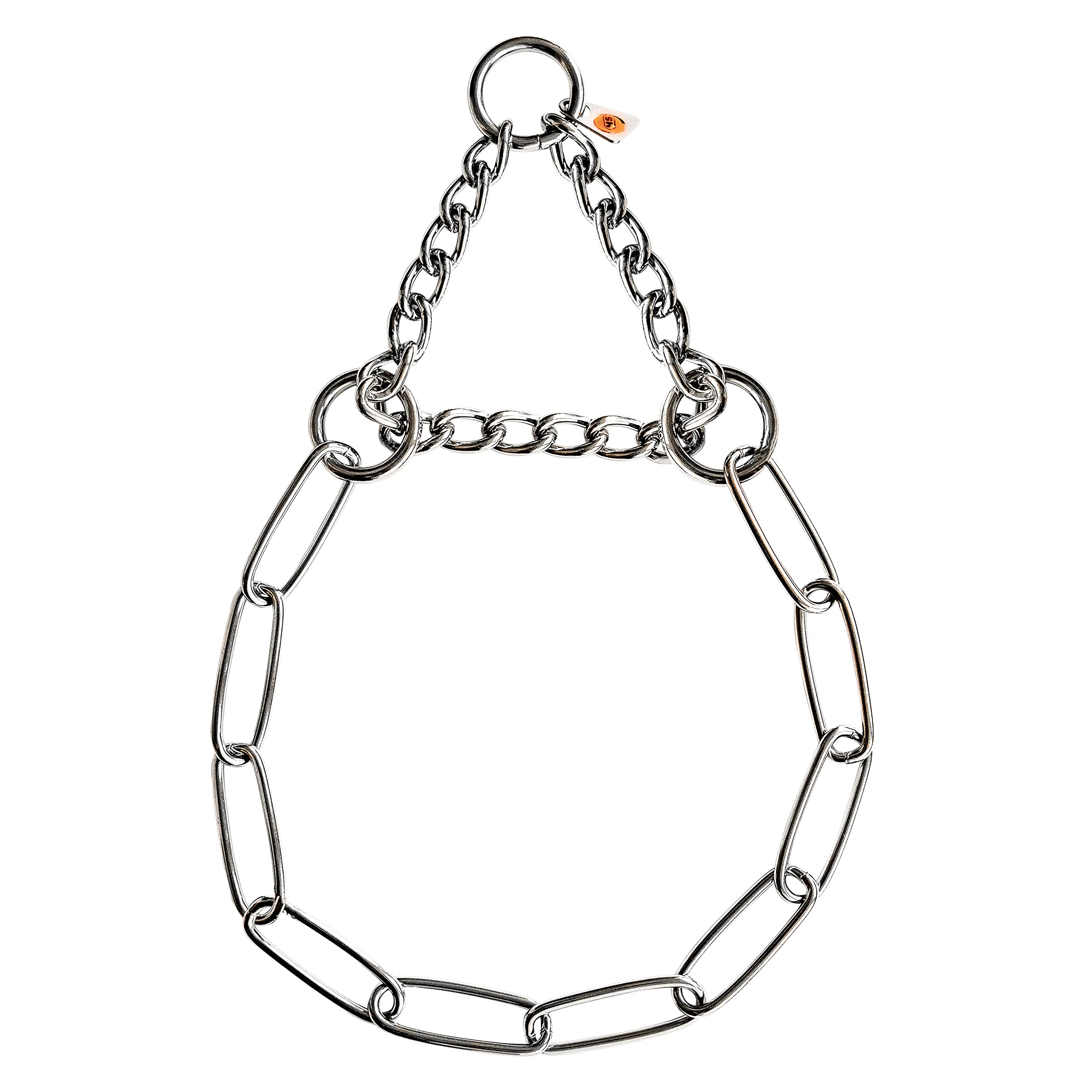 Sprenger Collier pour chien avec chaîne traversante de 3 mm I Acier inoxydable pour chiens à poils longs jusqu'à 55 kg (54 cm)
