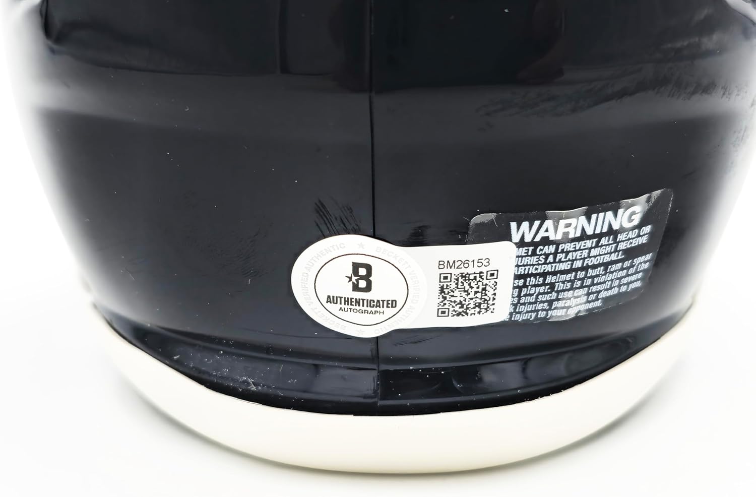 Tank D.E.L.L Autographed Blue Speed Mini Helmet Beckett BAS QR Stock #229520