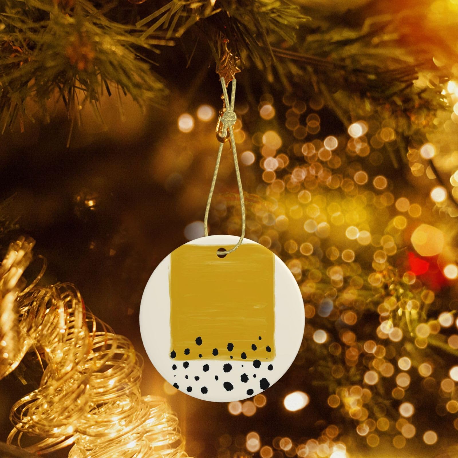 Süße Keramik-Weihnachtsornamente - Hundepudel, Sterne & Herzen Mit Aufhänger