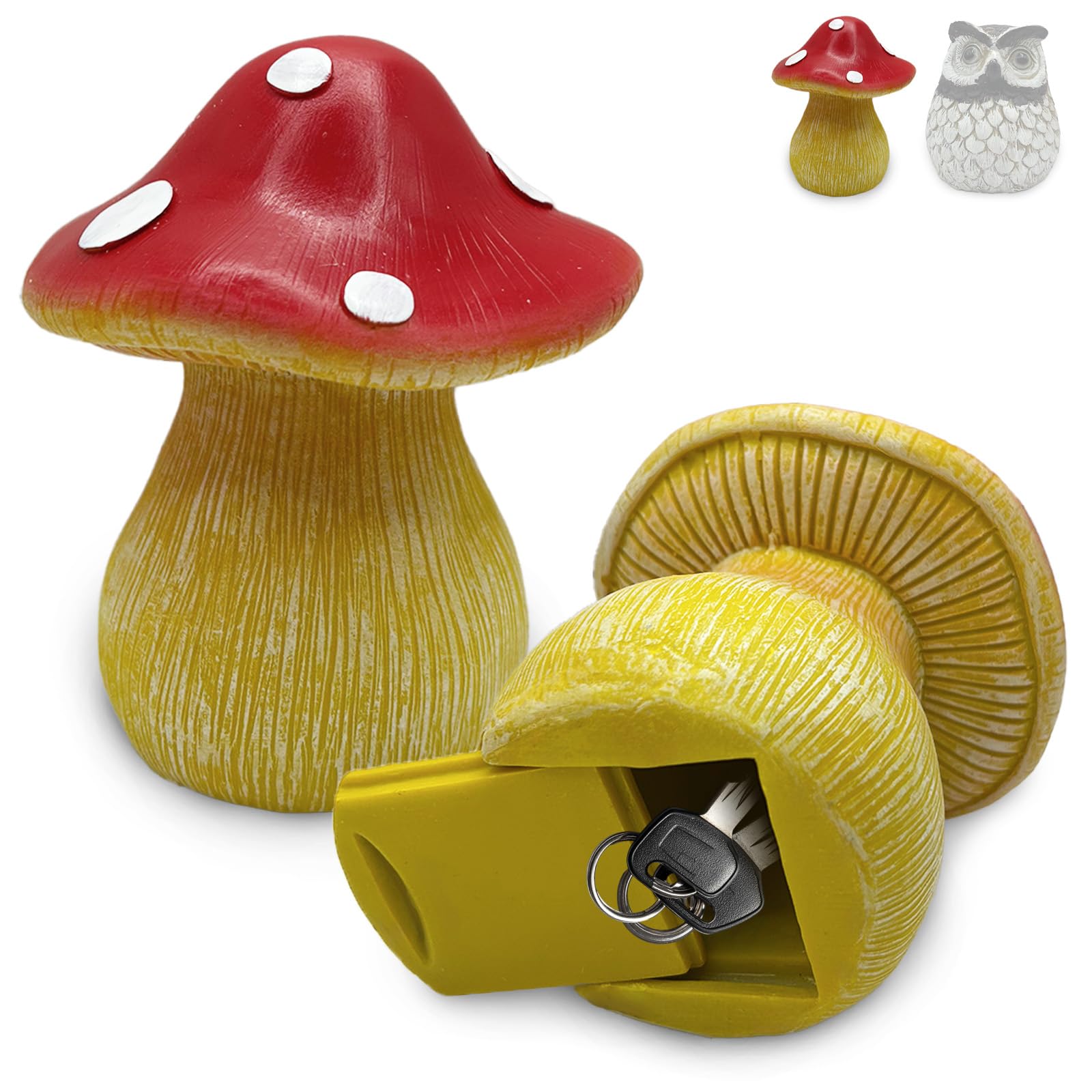 View 1 of AZ-Homey Cast Iron Key Hider - Mushroom Garden Statue