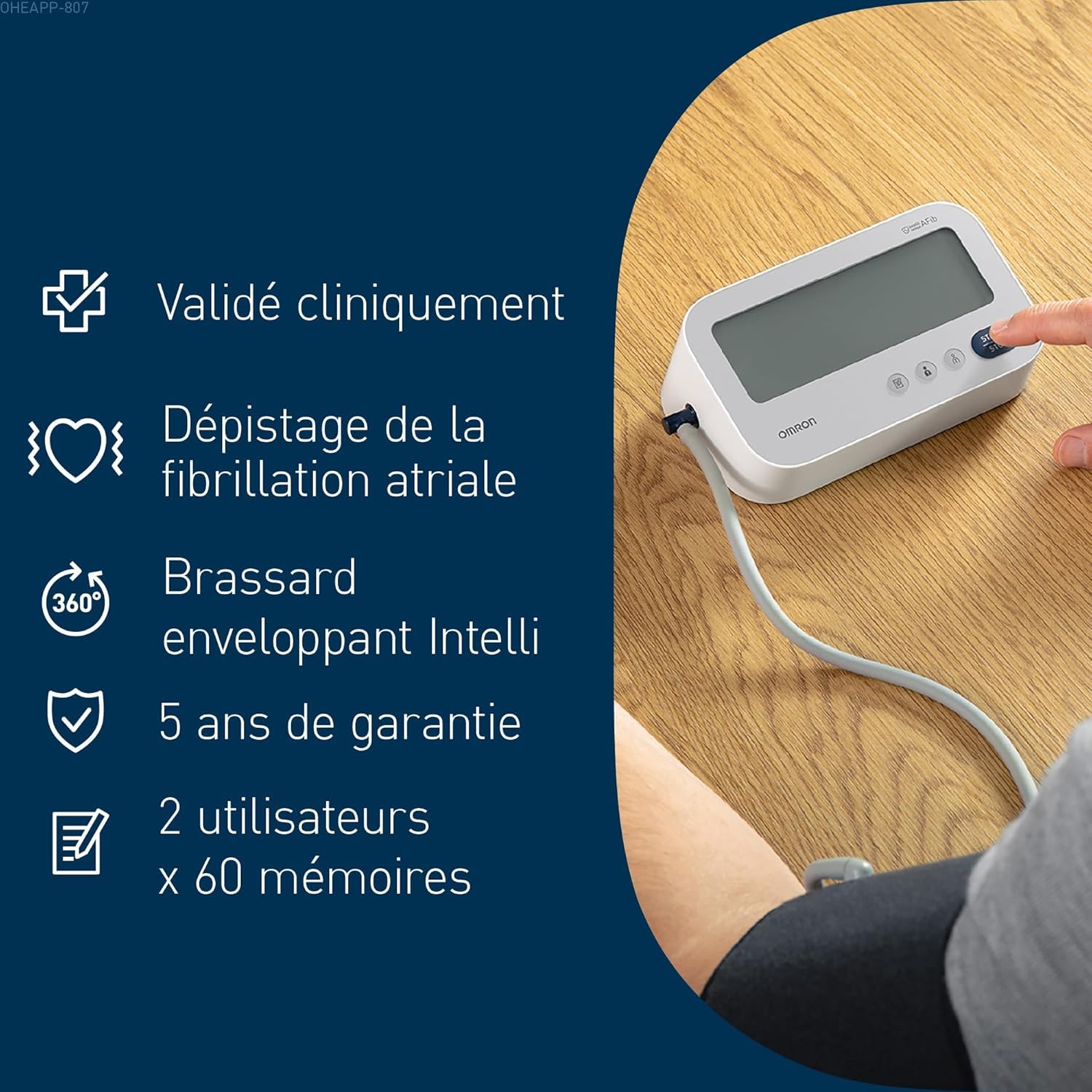 OMRON X3 Comfort AFib Appareil tension artérielle bras – Tensiomètre brassard validé cliniquement – Tensiomètre Bras OMRON avec détection de la fibrillation auriculaire (AFib), mémoire 2 personnes