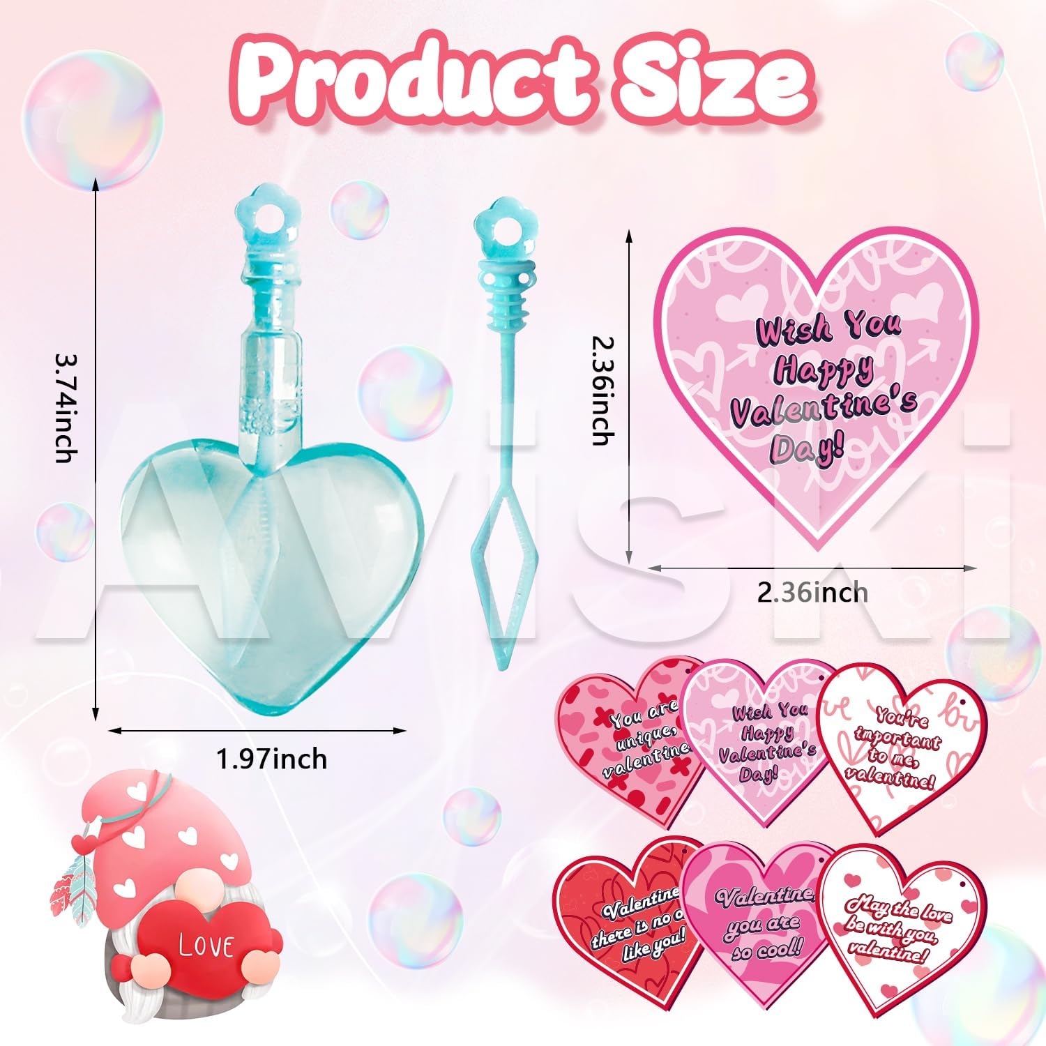 28Pcs Kids Valentines Day Gifts for Classroom - Valentine Cards with Heart Shape Bubble Wands Novelty Toys for Boys Girls Exchange Gifts, Party Favor Prizes, Valentine’s Greeting Gifts Valentines Heart Bubbles With Cards- 28 Pack