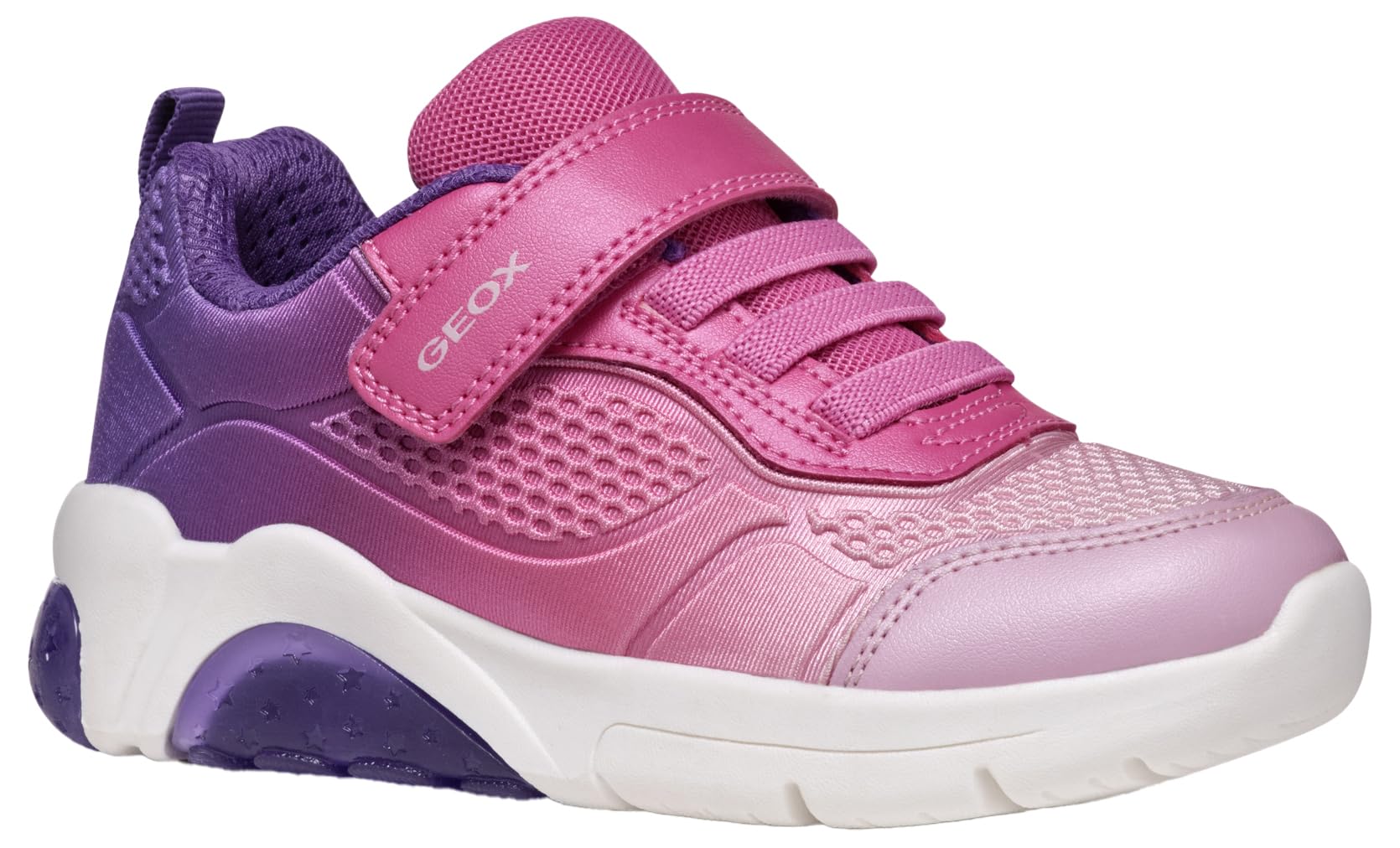 Geox J FADINLIGHT Girl C Sneaker, Violet/Fuchsia, 10 UK Child