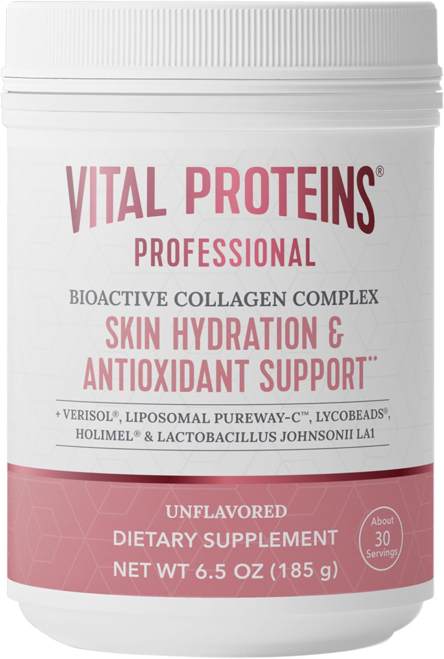 Professional Bioactive Collagen Complex Skin Hydration & Antioxidant Support, 6.5oz