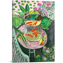 ARTCANVAS Goldfish 1911 Canvas Art Print Stretched Framed Painting Picture Poster Giclee Wall Decor by Henri Matisse - 26" x 18" 0.75" Deep