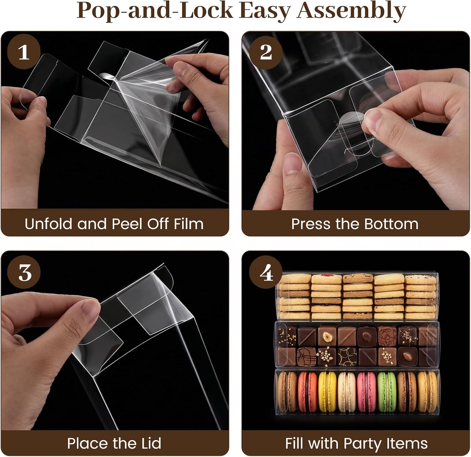 Clear Rec Favor Boxes,. Lar Transparent Boxes for