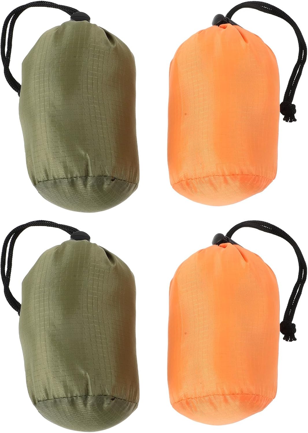 4pcs Storage Bag for Backpacking, Mesh Drawstring Storage Bags – Raincoat Swimsuit Towel Poncho Sack, Nylon Travel Organization Pouch for Camping Hiking Outdoor Gear