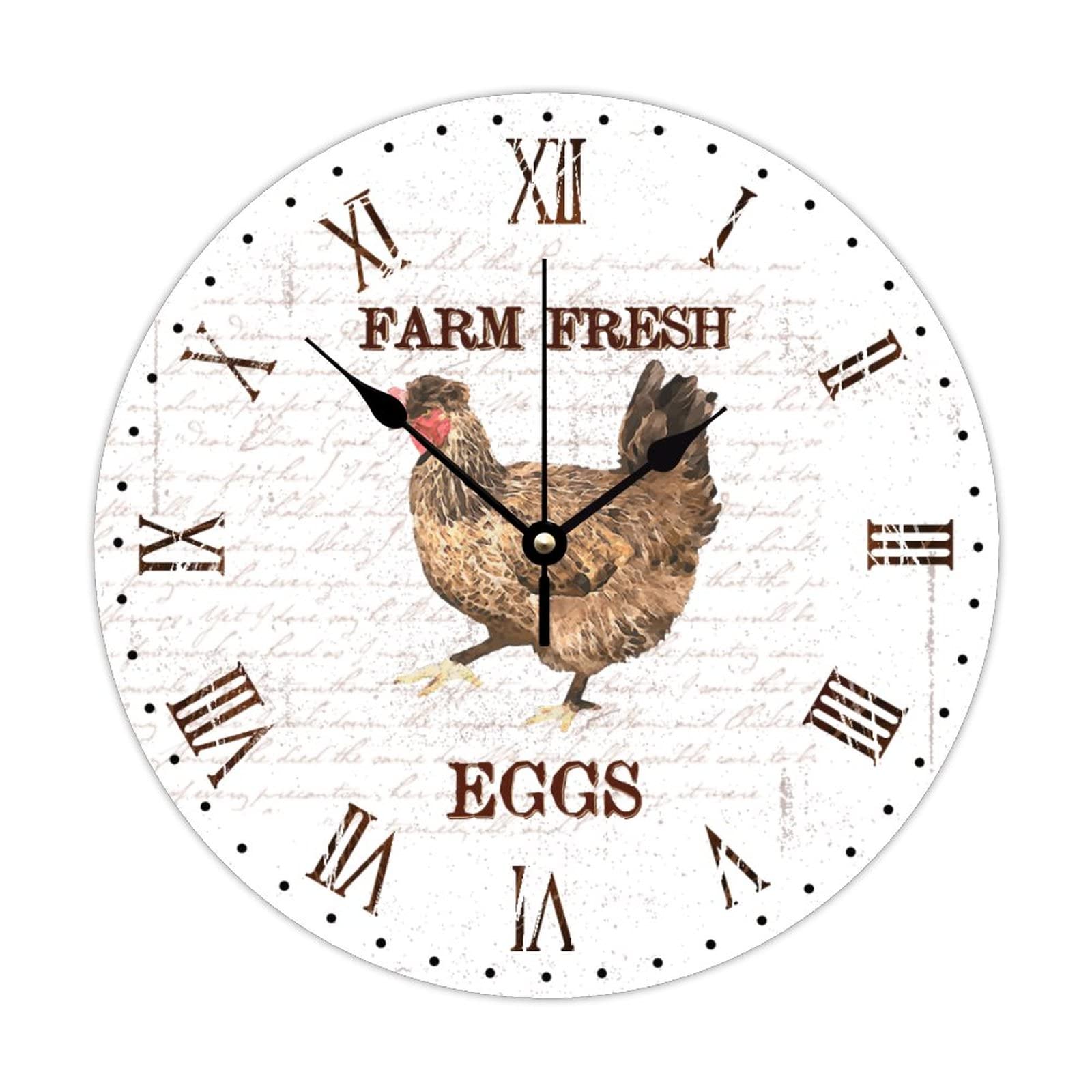 Horloges murales en bois rustique coq pour une ambiance de cuisine Shabby Chic