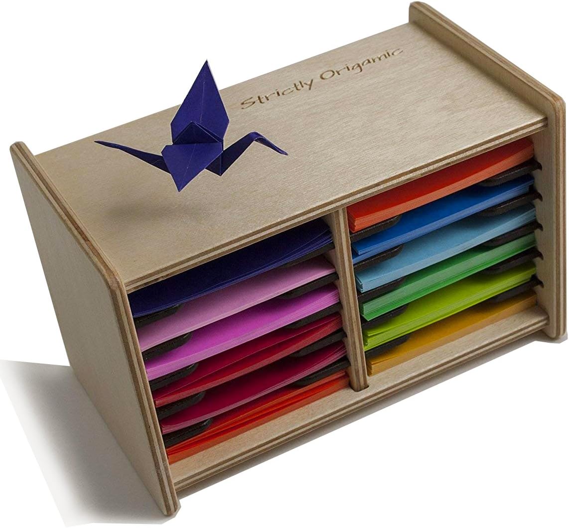 3" Origami Paper Case Box Organizer - for 2.75 to 3 inch Square Sheets - by Strictly Origamic