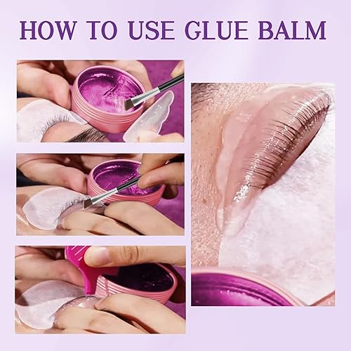 Miniatura 4 de Libeauty Lash Lift Glue Balm Lash Lift Adhesivo Fuerte Sabor a Fruta Pegamento para Pestañas y Cejas Perm Glue Balm Gel de Laminación de Cejas