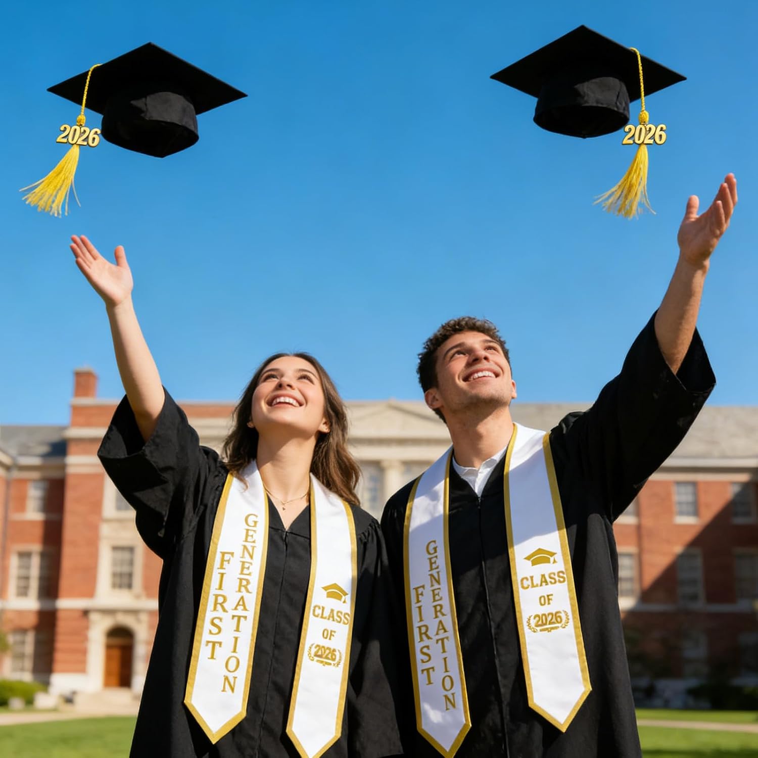 First Generation 2026 Graduation Stole - Tassel for First Gen College Graduates Academic Ceremony Grad Accessory