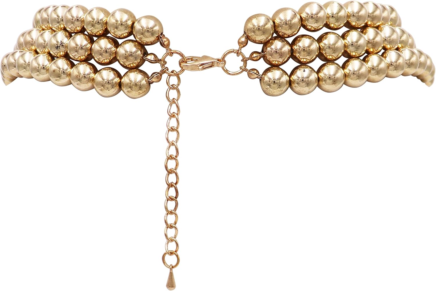 Rosemarie & Jubalee Women's 3 Colorful Multi Strands Simulated Pearl Necklace And Earrings Jewelry Gift Set, 18"+3" Extender