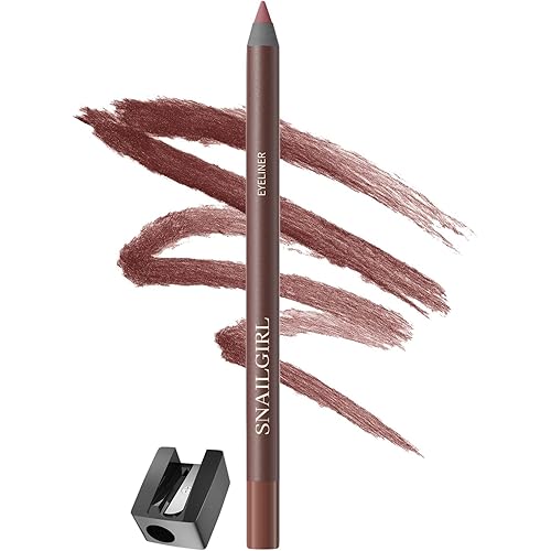 24HR Waterproof Eyeliner Pencil with Built-In Sharpener – Long Lasting, Smudge-Proof, Creamy Glide, Bold Pigment, Vegan & Sensitive Eye Safe (Plum)