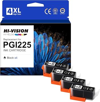 Compatible Ink Cartridge Replacement for Canon PGI-225 PGI225 to use with MG6220 MG6120 MG5320 MX882 MX892 4 Black