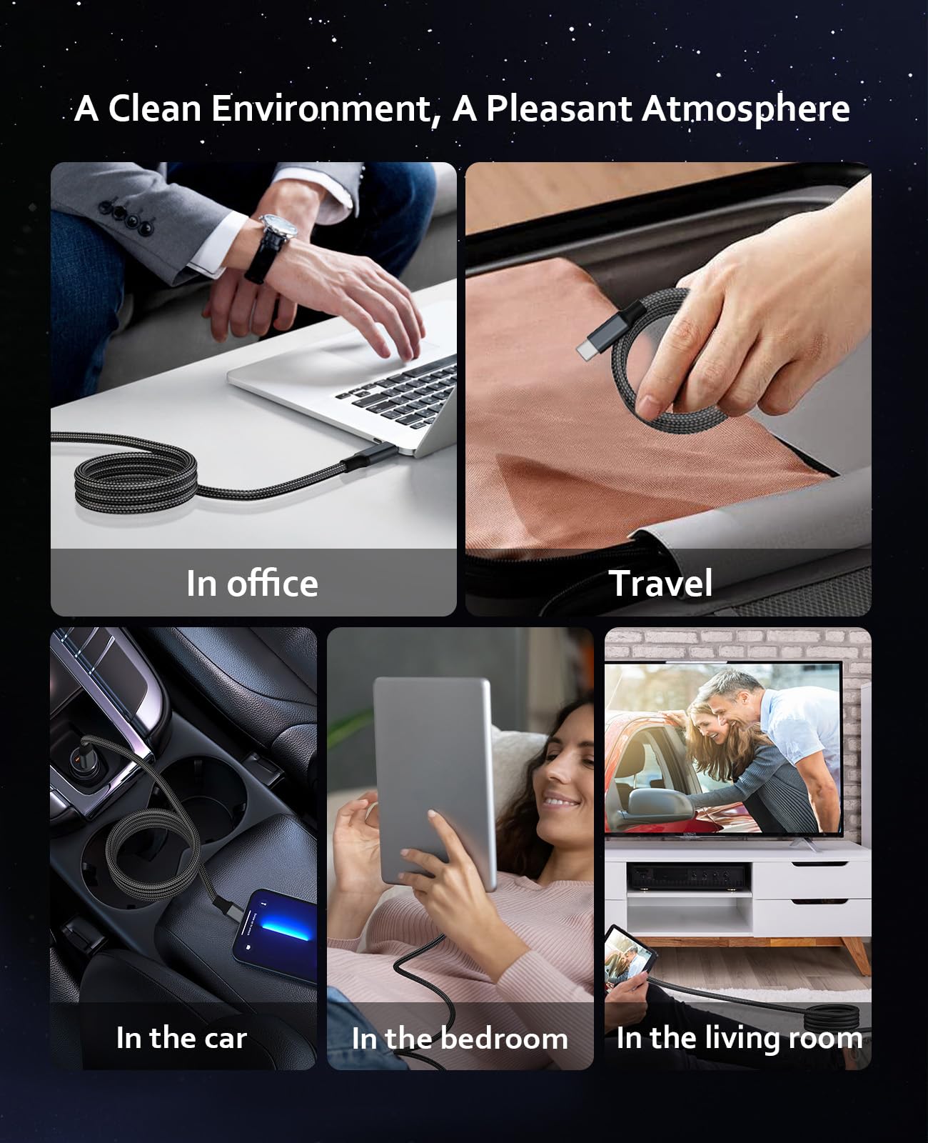 Magtame 4-żyłowy USB 100 W, 5-metrowy magnetyczny kabel USB C, obsługa ekranu 8K@60HZ, 4K@144HZ, transfer danych 20 gpbs, kabel USB C do USB C
