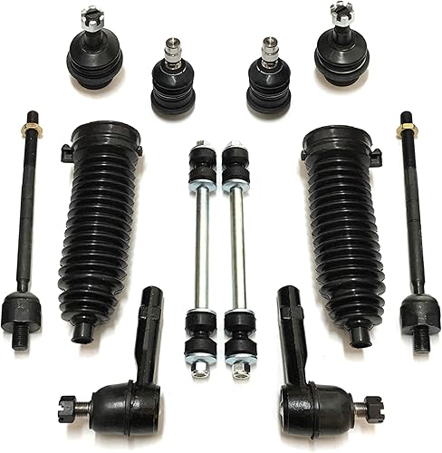 Suspensión 12 Pc Kit Superior Inferior Bola Juntas Varilla Enlaces Extremos Exterior e Interior wFuelle Botas