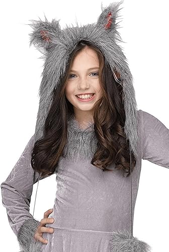 Miniatura 3 de Disfraz de lobo para niñas, M, Gris