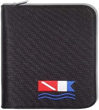 Innovative Scuba Concepts Scuba Diving Log Book - Black with Diver Down Alpha Flag Design, 9-1/2 x 6-3/4
