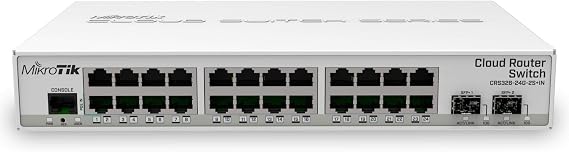 MikroTik Cloud Router Switch 326-24G-2S+in with RouterOS, W125742110 (326-24G-2S+in with RouterOS L5 License, Desktop case CRS326-24G-2S+in, Managed, Gigabit Ethernet)