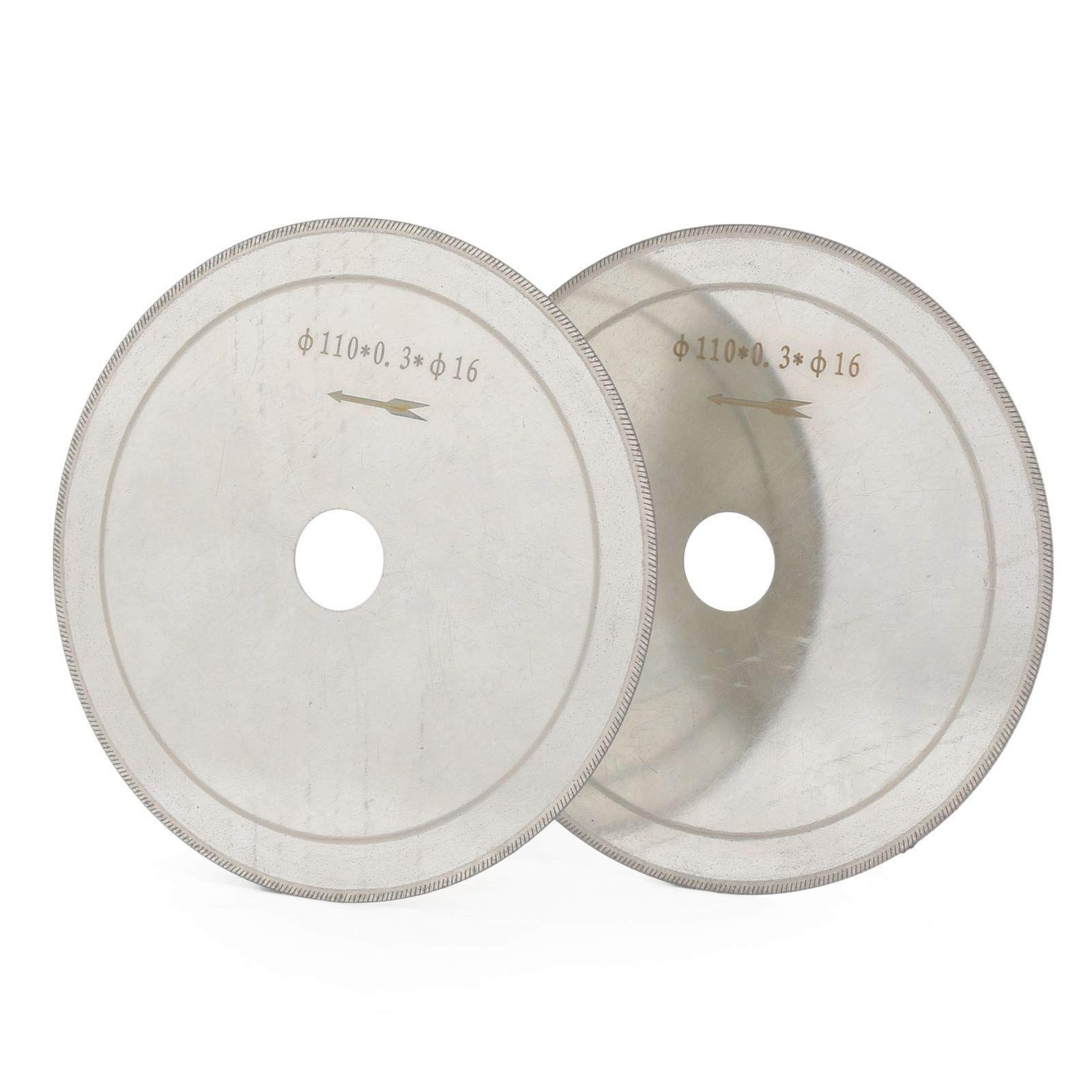 Brzeszczoty do pił tarczowych do bardzo dokładnego 2 sztuk 110 mm Ultra cienka diamentowa tarcza tnąca Ostra piła tarczowa (Color : Silver)