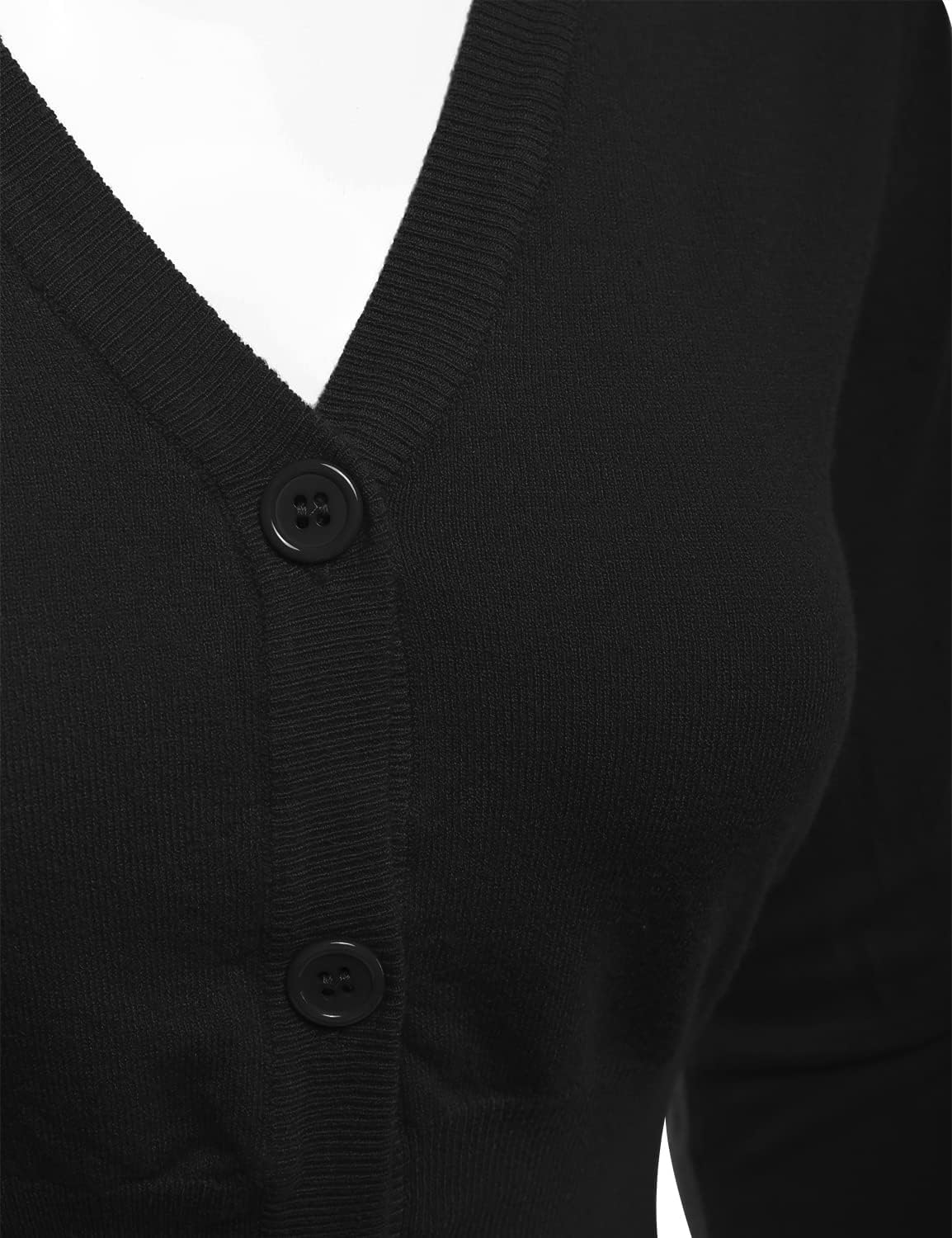 Women's 3/4 Sleeve Soft Open Front Cropped Sweater Cardigan (S-XXL) - Image 4