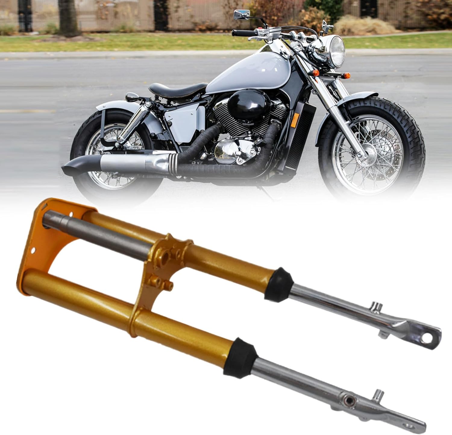 waltyotur Gold Front Fork Shock Suspension Assembly Replacement for Honda XR50 CRF50