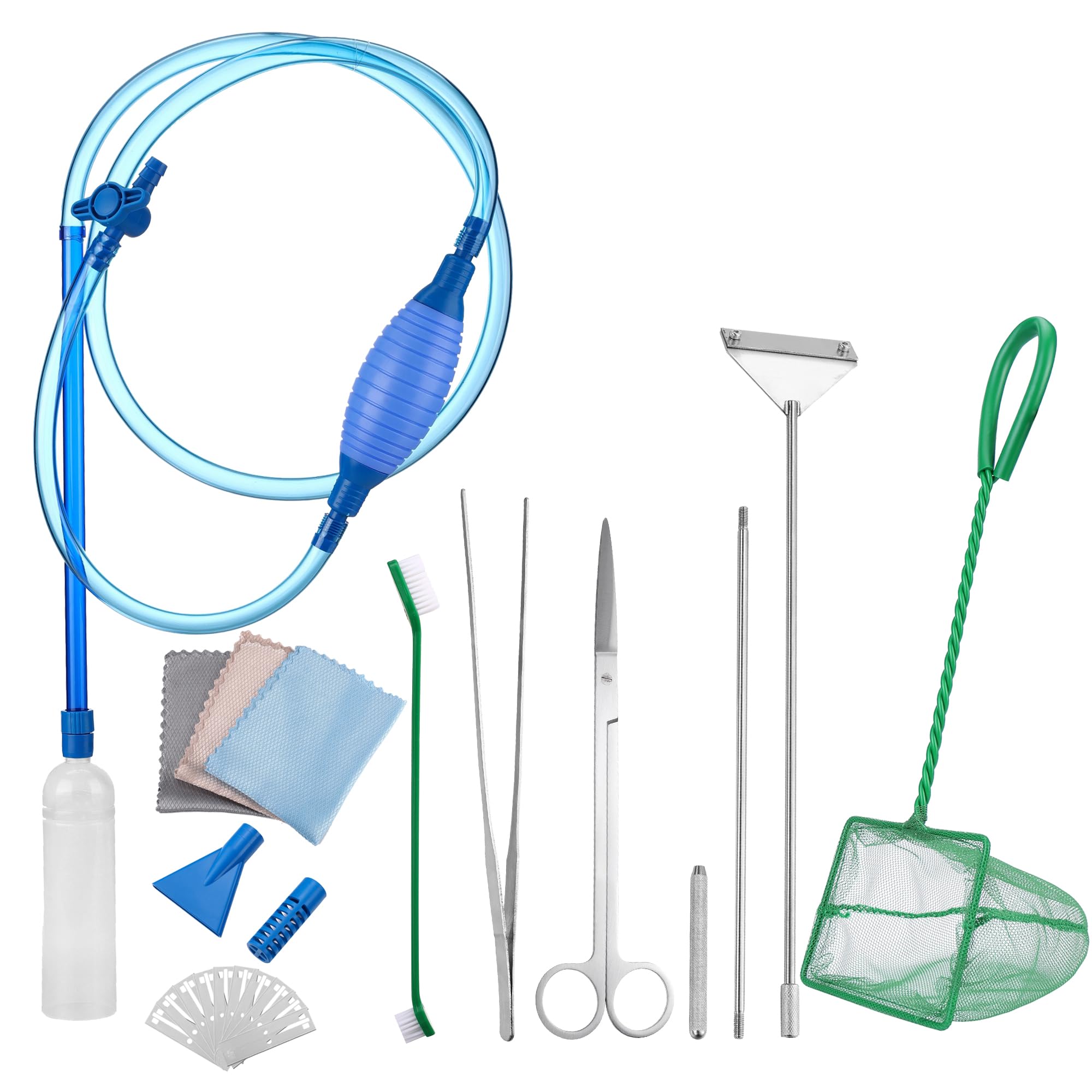 Lpraer Siphon d'aquarium de 2,6 m - Kit d'outils pour changer l'eau - Nettoyage du sable et du gravier - Compatible avec différentes tailles de réservoir