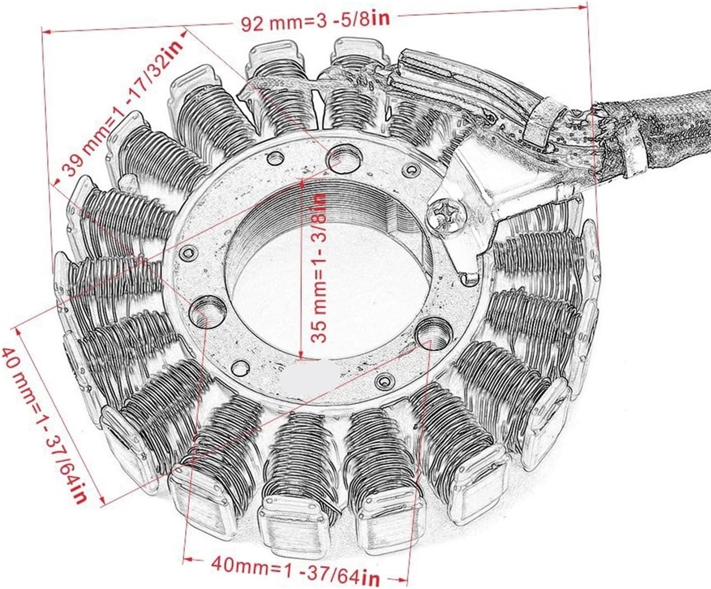 Generator Stator Coil Compatible with Suzuki DR200SE 1996-2013 DR125SE DR 200SE 125SE DR 125 200 SE 1994-2002 32101-42A40 32101-42A30
