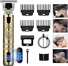 Professional Men's Hair Clipper, Beard Trimmer, Hair Machine, Electric Beard Shaver with LED Display and USB Charging Quick Charge