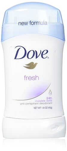 Dove Desodorante antitranspirante invisible sólido fresco 1.60 oz (paquete de 5)